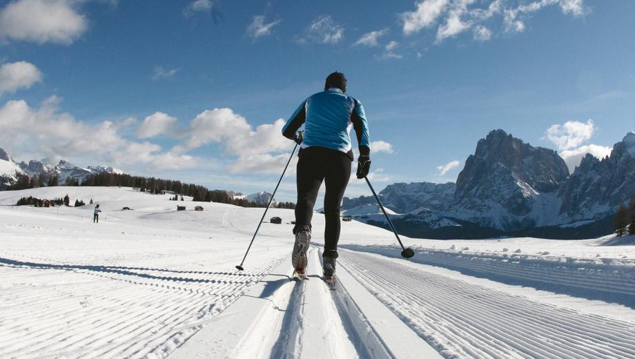 Cross-Country Skiing on the Seiser Alm