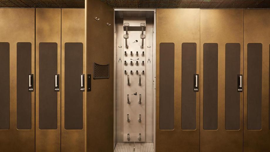 Lockers in the Ski Room