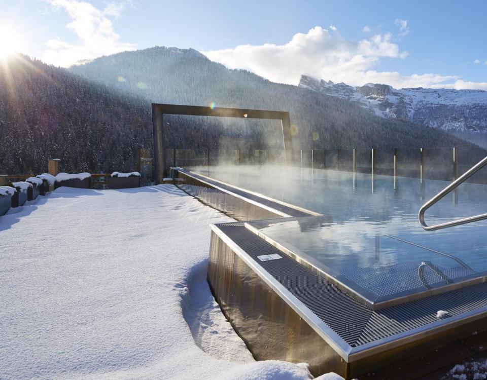 La Sky Pool in inverno