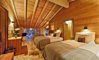 Schlafzimmer mit zwei Einzelbetten - Chalet Gran Cil