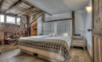 Double Bed Room with Wooden Floor