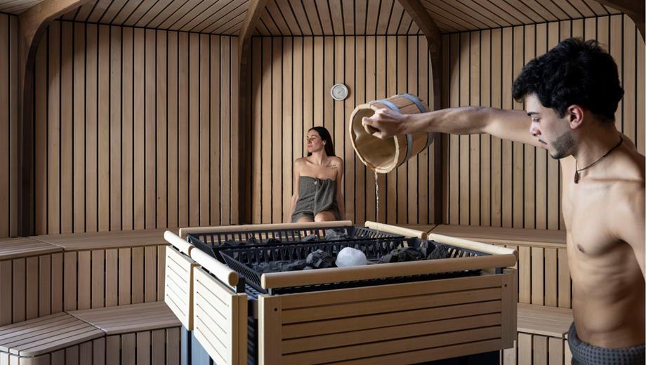 Aufguss in der Sauna