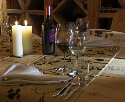 Set Table in the Wine Cellar