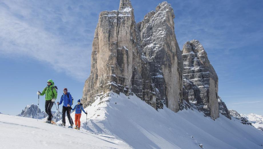 Schneeschuhwanderung in den Dolomiten