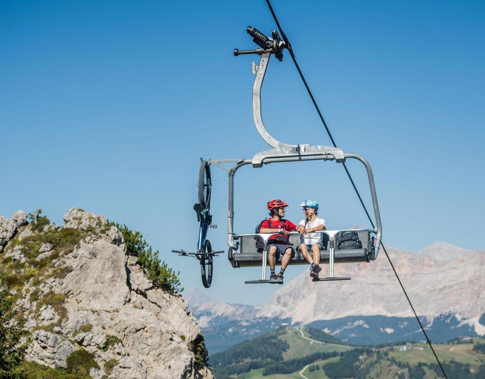 Aufstiegsanlage für Mountainbiker